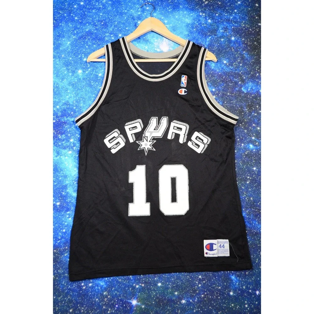 Vintage Champion San Antonio Spurs Jersey Mens 44 NBA Basketball Rodman 90s